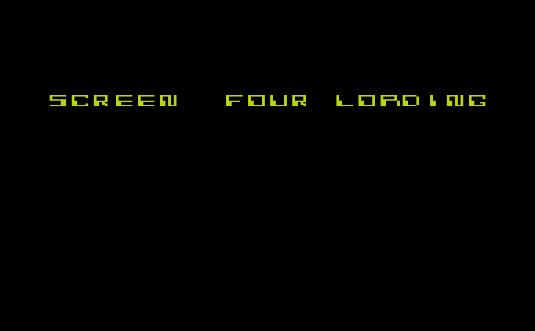 Zorgon's Kingdom Commodore VIC-20 Screenshot: Screen four is now loading...