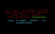 Zorgon's Kingdom for Commodore VIC-20 - About to enter the final screen...