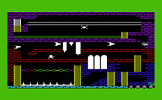 Zorgon's Kingdom for Commodore VIC-20 - Don't get hit by rockets or crushed by pipes!