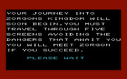 Zorgon's Kingdom for Commodore VIC-20 - Loading screen.