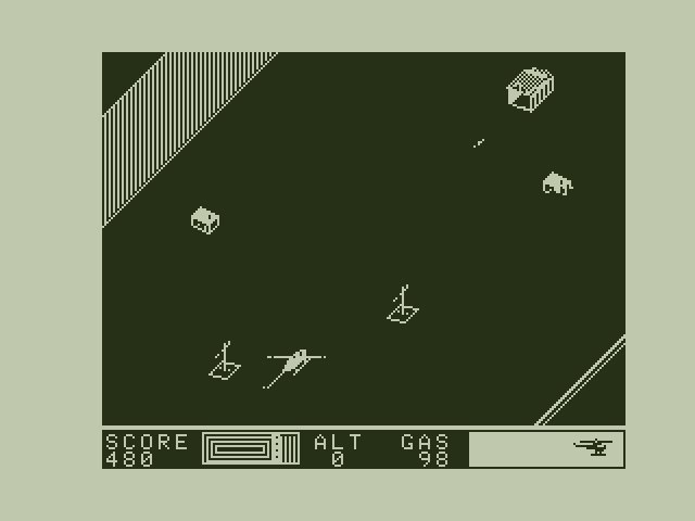 Zak's Son Dragon 32/64 Screenshot: Don't crash into buildings when flying low...