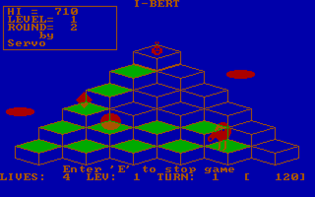 I-Bert IBM PC/Compatibles Screenshot: This level is almost completed!