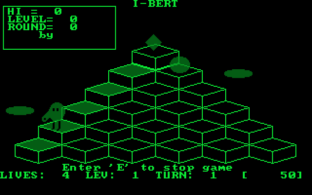 I-Bert IBM PC/Compatibles Screenshot: Game start.