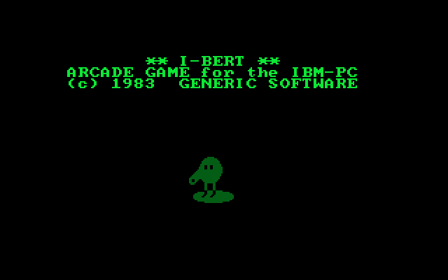 I-Bert IBM PC/Compatibles Screenshot: Title screen.