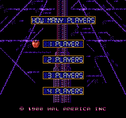 Rollerball NES / Famicom Screenshot: How many players?