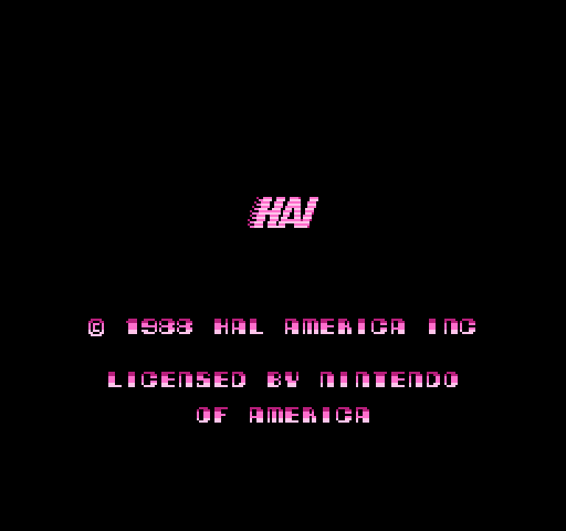 Rollerball NES / Famicom Screenshot: Copyright screen (U.S. version).