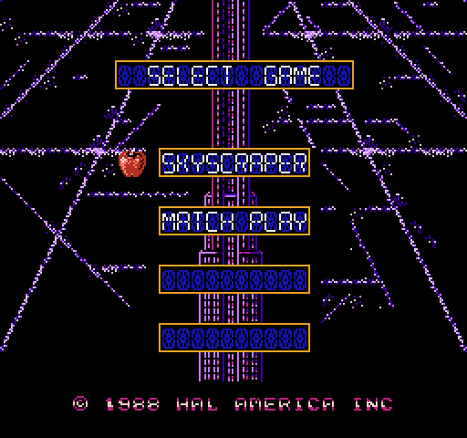Rollerball NES / Famicom Screenshot: Select game...