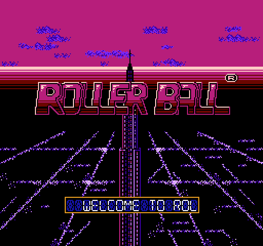 Rollerball NES / Famicom Screenshot: Title screen.