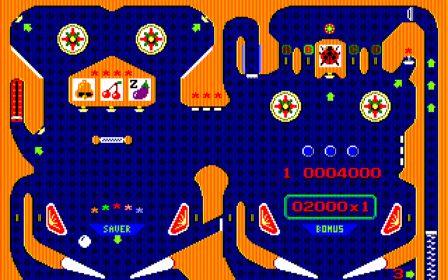 Rollerball PC-8800 Series Screenshot: Game in progress.