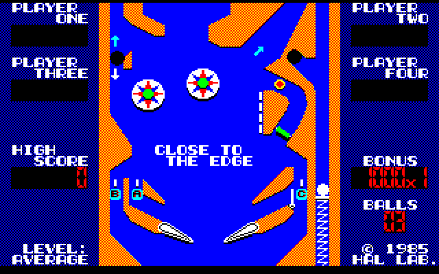 Rollerball Sharp X1 Screenshot: Game start.