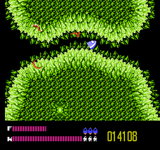 Solar Jetman: Hunt for the Golden Warpship NES / Famicom Screenshot: The path here is narrow!