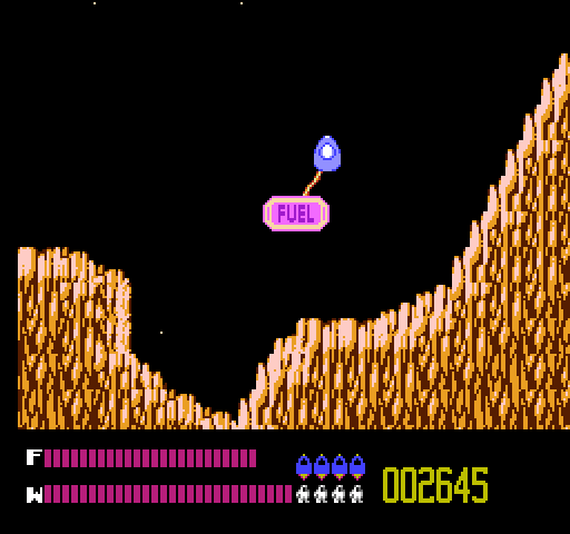 Solar Jetman: Hunt for the Golden Warpship NES / Famicom Screenshot: More fuel...I'll need this!
