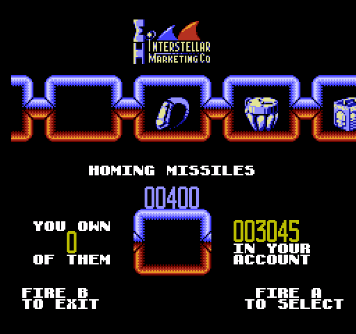 Solar Jetman: Hunt for the Golden Warpship NES / Famicom Screenshot: Equipping my probes...