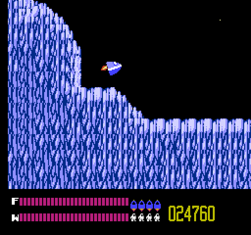 Solar Jetman: Hunt for the Golden Warpship NES / Famicom Screenshot: A dead end, I need to go another way...