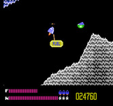 Solar Jetman: Hunt for the Golden Warpship for NES / Famicom - Under attack when retrieving fuel!