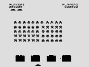 High Resolution Invaders for ZX81 / Timex Sinclair 1000 - Game start.
