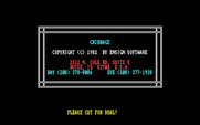 Cribbage for IBM PC/Compatibles - Title screen