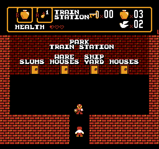 Spiritual Warfare NES / Famicom Screenshot: The park train station...