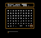 Spiritual Warfare for NES / Famicom - First, you'll have to enter your name...