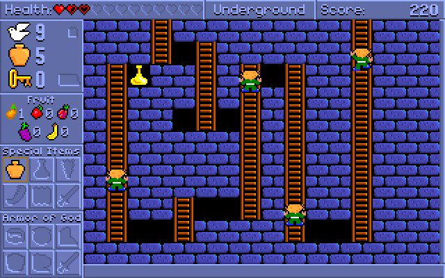 Spiritual Warfare IBM PC/Compatibles Screenshot: Exploring underground.