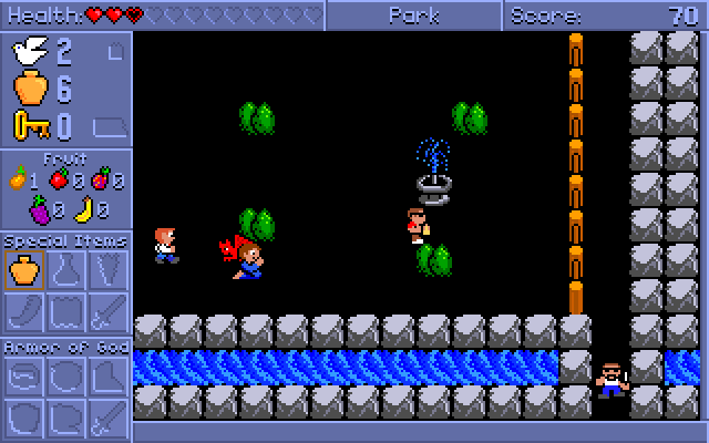 Spiritual Warfare IBM PC/Compatibles Screenshot: Watch out for demons!