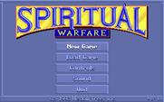 Spiritual Warfare for IBM PC/Compatibles - Title screen and main menu.