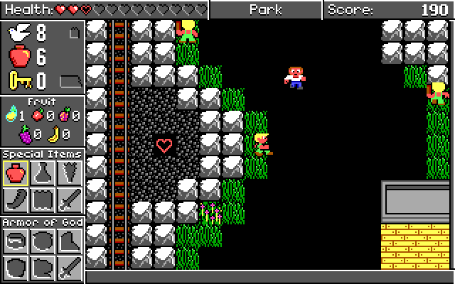 Spiritual Warfare IBM PC/Compatibles Screenshot: I heart! But I may need the train to get there...