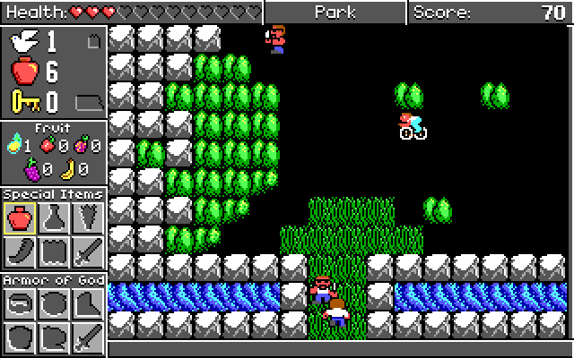 Spiritual Warfare IBM PC/Compatibles Screenshot: Oops, don't bump into bad guys...