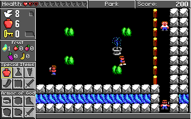Spiritual Warfare IBM PC/Compatibles Screenshot: Heading down a narrow path...