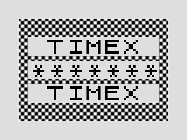 Grimm's Fairy Trails ZX81 / Timex Sinclair 1000 Screenshot: Timex presents...