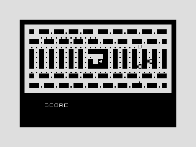 Grimm's Fairy Trails ZX81 / Timex Sinclair 1000 Screenshot: Collecting the dots...