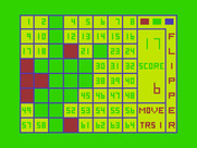 Flipper for TRS-80 Color Computer - The score flips again, but the computer is calculating another move...