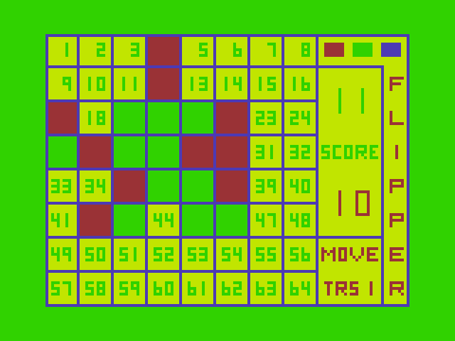Flipper Dragon 32/64 Screenshot: The board continues to fill up...