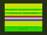 Flipper for Dragon 32/64 - Title screen.