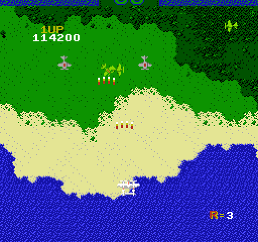 1942 NES / Famicom Screenshot: Approaching land...