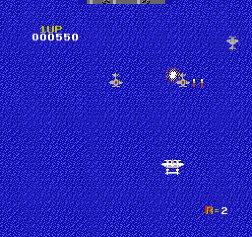 1942 NES / Famicom Screenshot: Blasting enemy planes...