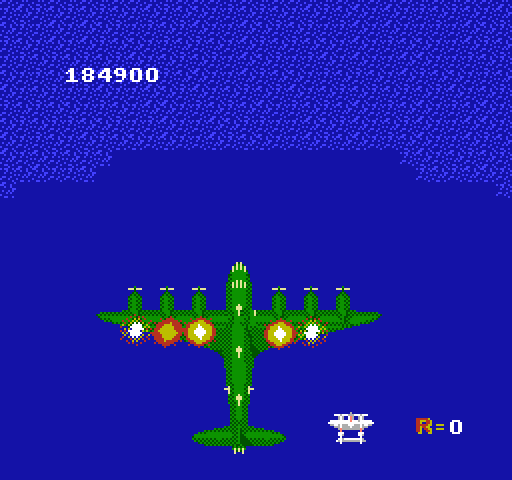 1942 NES / Famicom Screenshot: Enemy plane destroyed!