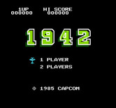 1942 for NES / Famicom - Title screen.