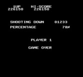1942 for NES / Famicom - Game over.