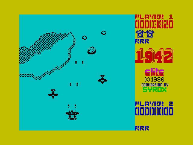 1942 ZX Spectrum Screenshot: More planes incoming...