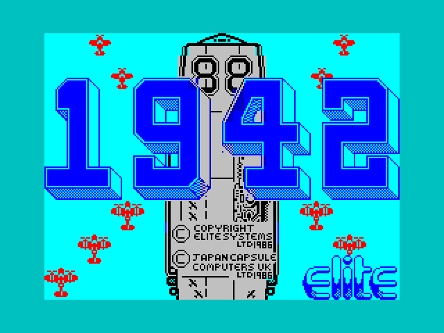 1942 ZX Spectrum Screenshot: Loading screen.