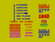 1942 for ZX Spectrum - The main menu.