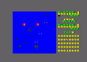1942 for Amstrad CPC - Destroy red plane formations releases a bonus that can be picked up.
