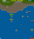 1942 for Arcade - Approaching land on the next mission...