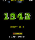 1942 for Arcade - Title screen.