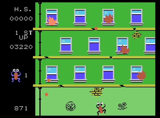 Frantic Freddy ColecoVision Screenshot: On to the next level...