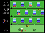 Frantic Freddy for ColecoVision - Oh no, I've been hit by a falling fire particle!