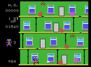 Frantic Freddy for ColecoVision - On to the next area; fighting fires higher up on the building!