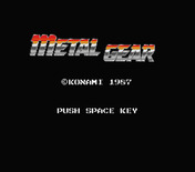 Metal Gear for MSX - Title screen.