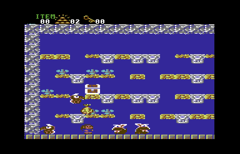 Aigina's Prophecy Commodore 64 Screenshot: Uh oh, I'm trapped!
